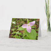Roze Trillium Bloem Kaart (Voorkant)