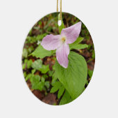 Roze Trillium Bloem Keramisch Ornament (Rechts)