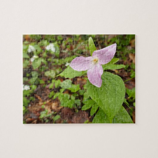 Roze Trillium Bloem Legpuzzel (Horizontaal)