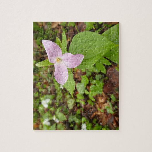 Roze Trillium Bloem Legpuzzel (Verticaal)