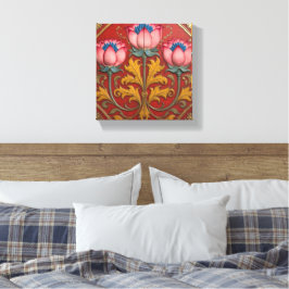 Roze Trio Lotus Canvas Afdruk