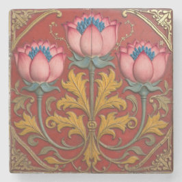 Roze Trio Lotus Stone Onderzetter