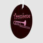 Roze trombone ornament (voorkant)