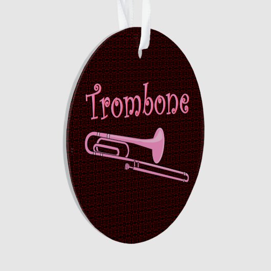 Roze trombone ornament (voorkant)
