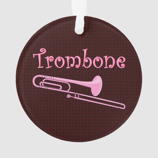 Roze trombone ornament (achterkant)