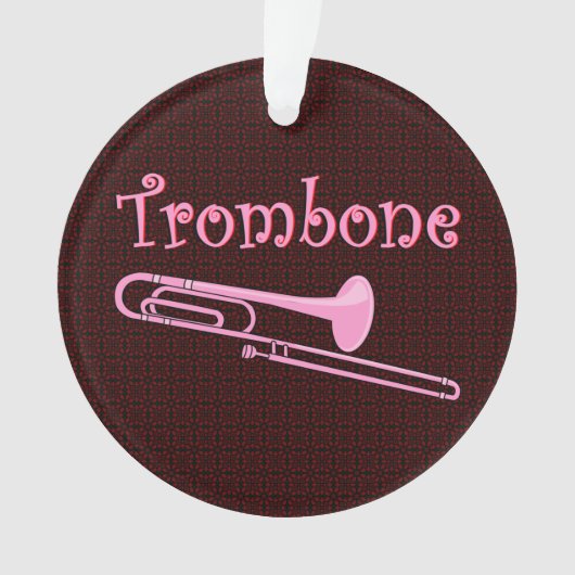 Roze trombone ornament (voorkant)