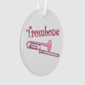 Roze Trombone Ornament (voorkant)
