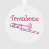 Roze Trombone Ornament (achterkant)