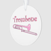 Roze Trombone Ornament (voorkant)