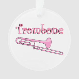 Roze Trombone Ornament