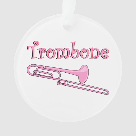 Roze Trombone Ornament (voorkant)