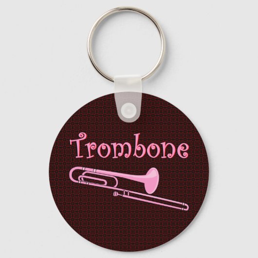 Roze trombone sleutelhanger (Voorkant)