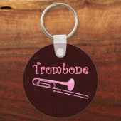 Roze trombone sleutelhanger (Voorkant)