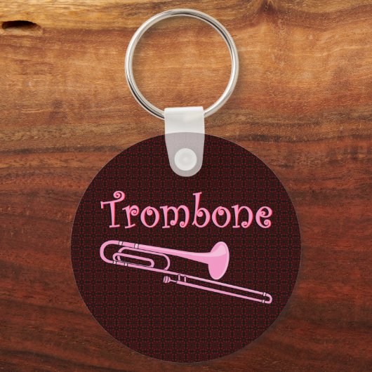 Roze trombone sleutelhanger (Voorkant)