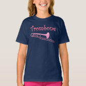 Roze trombone t-shirt (Voorkant)