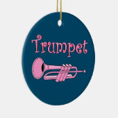 Roze Trompet Keramisch Ornament (Rechts)