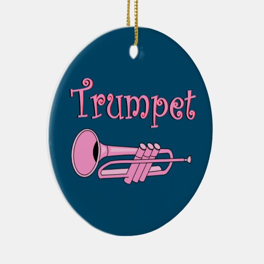 Roze Trompet Keramisch Ornament (Rechts)