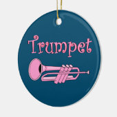 Roze Trompet Keramisch Ornament (Links)