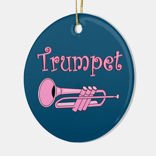 Roze Trompet Keramisch Ornament (Links)