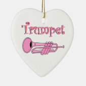 Roze Trompet Keramisch Ornament (Rechts)