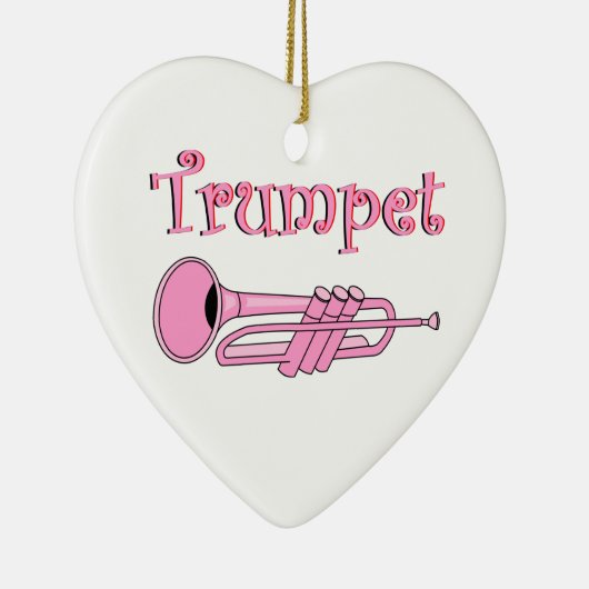 Roze Trompet Keramisch Ornament (Rechts)