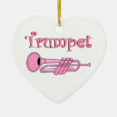 Roze Trompet Keramisch Ornament (Voorkant)