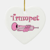 Roze Trompet Keramisch Ornament (Achterkant)