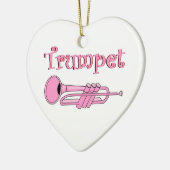 Roze Trompet Keramisch Ornament (Links)