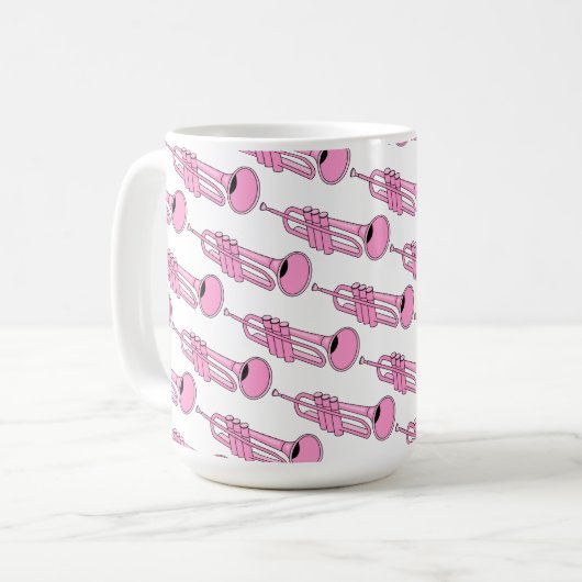 Roze Trompet Mok (Voorkant links)