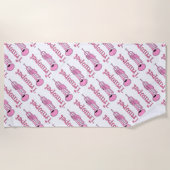 Roze Trompet Strandlaken (Voorkant)