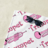 Roze Trompet Strandlaken (In situ)