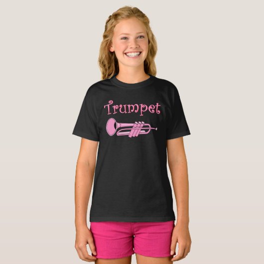 Roze Trompet T-shirt (Voorkant volledig)