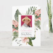 Roze Tropisch Bloemendienst Programma (Voorkant)