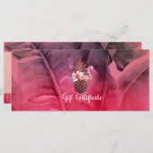 Roze Tropisch glitter Gift Certificate (Voorkant / Achterkant)