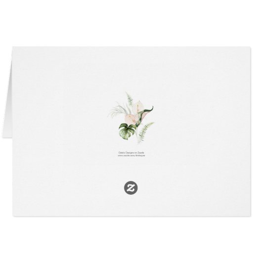 Roze, Tropisch Goud Hartelijk dank (Achterkant Horizontaal)