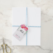 Roze Tropisch Groen Blad Wijnstok Bloemen Aloha Pa Cadeaulabel (Met Touw)