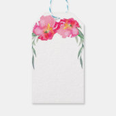 Roze Tropisch Groen Blad Wijnstok Bloemen Aloha Pa Cadeaulabel (Achterkant)