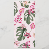 Roze Tropisch Menu (Achterkant)