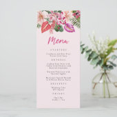 Roze Tropisch Menu (Staand voorkant)