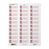 Roze Tropisch Retouradreslabel Etiket (Full Sheet)
