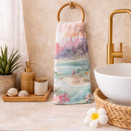 Roze Tropisch Strand Bad Handdoek