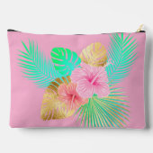 Roze Tropisch Strand Monogram Etui (Achterkant)