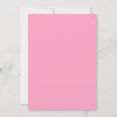 Roze tropisch strand oefendiner wijnproeverij kaart (Achterkant)