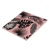 Roze tropisch tegeltje (Zijkant)