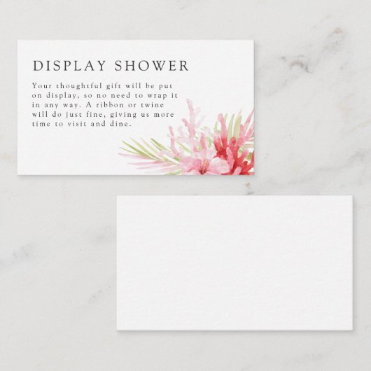 Roze Tropisch Vrijgezellenfeest Informatiekaartje (Voorkant / Achterkant)