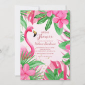 Roze Tropisch Vrijgezellenfeest Kaart (Voorkant)