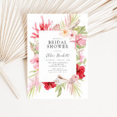 Roze Tropisch Zee Shell Vrijgezellenfeest Kaart