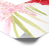 Roze Tropisch Zee Shell Vrijgezellenfeest Welkom Poster (Hoek)