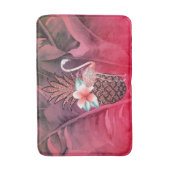 Roze Tropische anananasappelpalmen Afbeelding Badmat (Voorkant Verticaal)