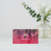 Roze Tropische Ananas Flamingo & Palm Leaves Visitekaartje (Staand voorkant)